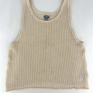 Aerie Beige Crochet Tank - Size M